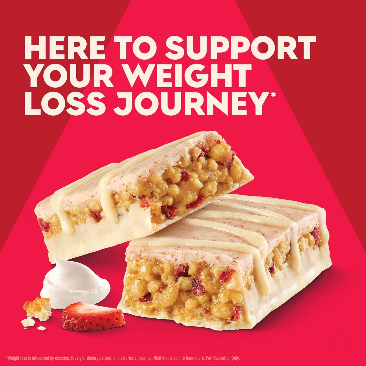 image:imageAtkins Blueberry Greek Yogurt Flavor High Protein Bar 15g Protein 3g Sugar 5g Net Carb High Fiber Snacks Keto Friendly Protein Bars 4 Count Pack of 6Strawberry Shortcake