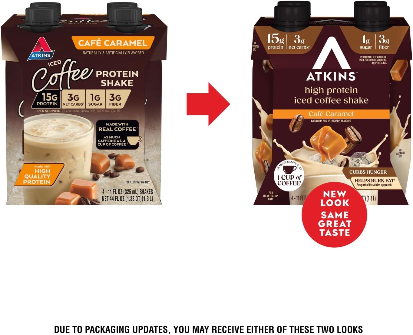 image:imageAtkins Caf au Lait Iced Coffee Flavored High Protein Shake Low Sugar and Low Carb Keto Friendly Ready to Drink Protein Drink Gluten Free 12 CountCaramel