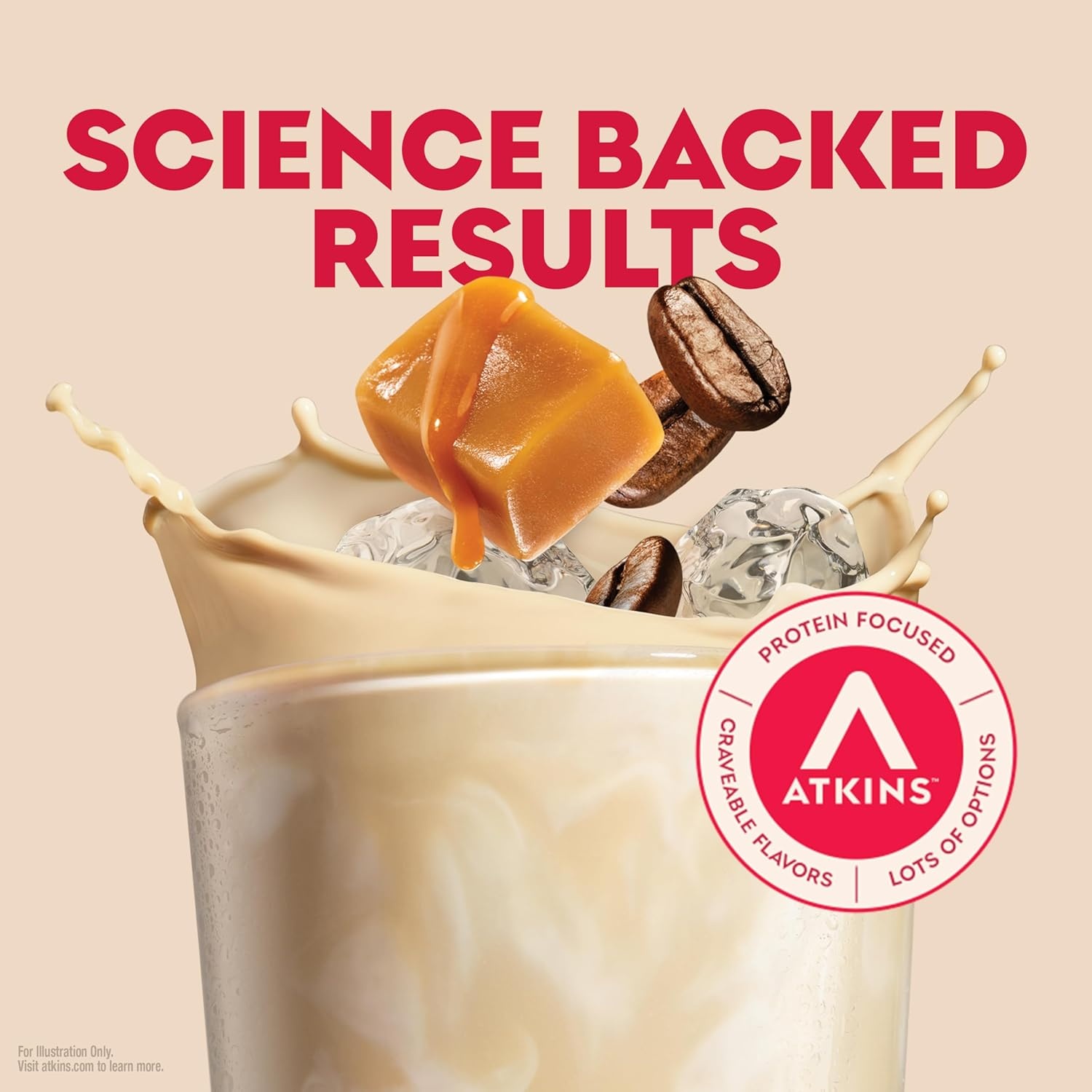 image:imageAtkins Caf au Lait Iced Coffee Flavored High Protein Shake Low Sugar and Low Carb Keto Friendly Ready to Drink Protein Drink Gluten Free 12 CountCaramel
