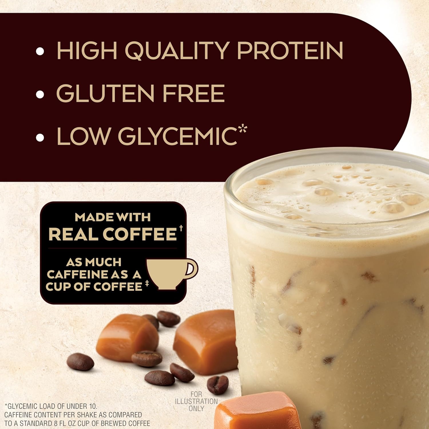 image:imageAtkins Caf au Lait Iced Coffee Flavored High Protein Shake Low Sugar and Low Carb Keto Friendly Ready to Drink Protein Drink Gluten Free 12 CountCaramel