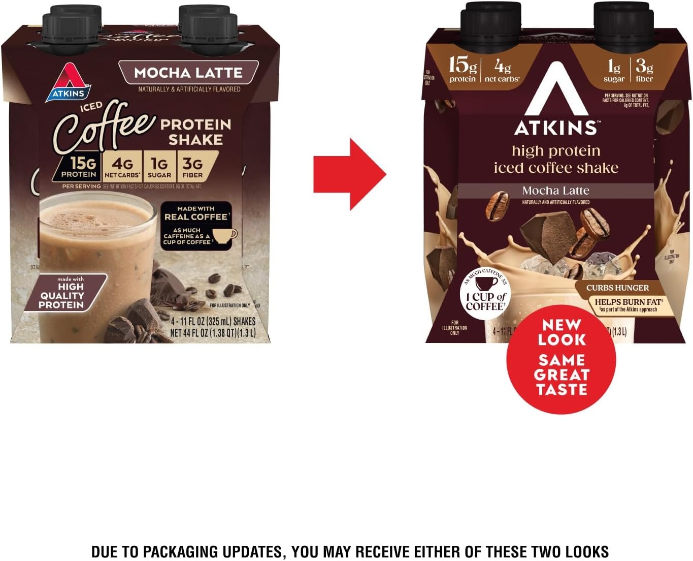 image:imageAtkins Caf au Lait Iced Coffee Flavored High Protein Shake Low Sugar and Low Carb Keto Friendly Ready to Drink Protein Drink Gluten Free 12 CountMocha