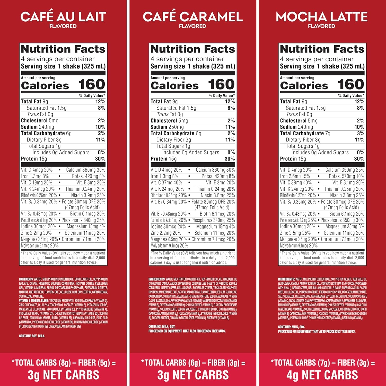 image:imageAtkins Caf au Lait Iced Coffee Flavored High Protein Shake Low Sugar and Low Carb Keto Friendly Ready to Drink Protein Drink Gluten Free 12 CountMocha Latte Caf au Lait Caf Caramel