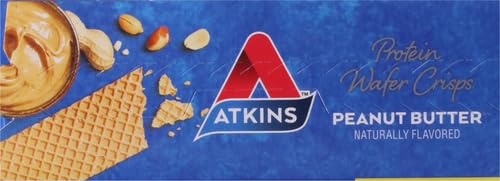 image:imageAtkins Chocolate Crme Protein Wafer Crisps Protein Dessert 4g Net Carb 1g Sugar High in Fiber Keto Friendly 5 CountPeanut Butter