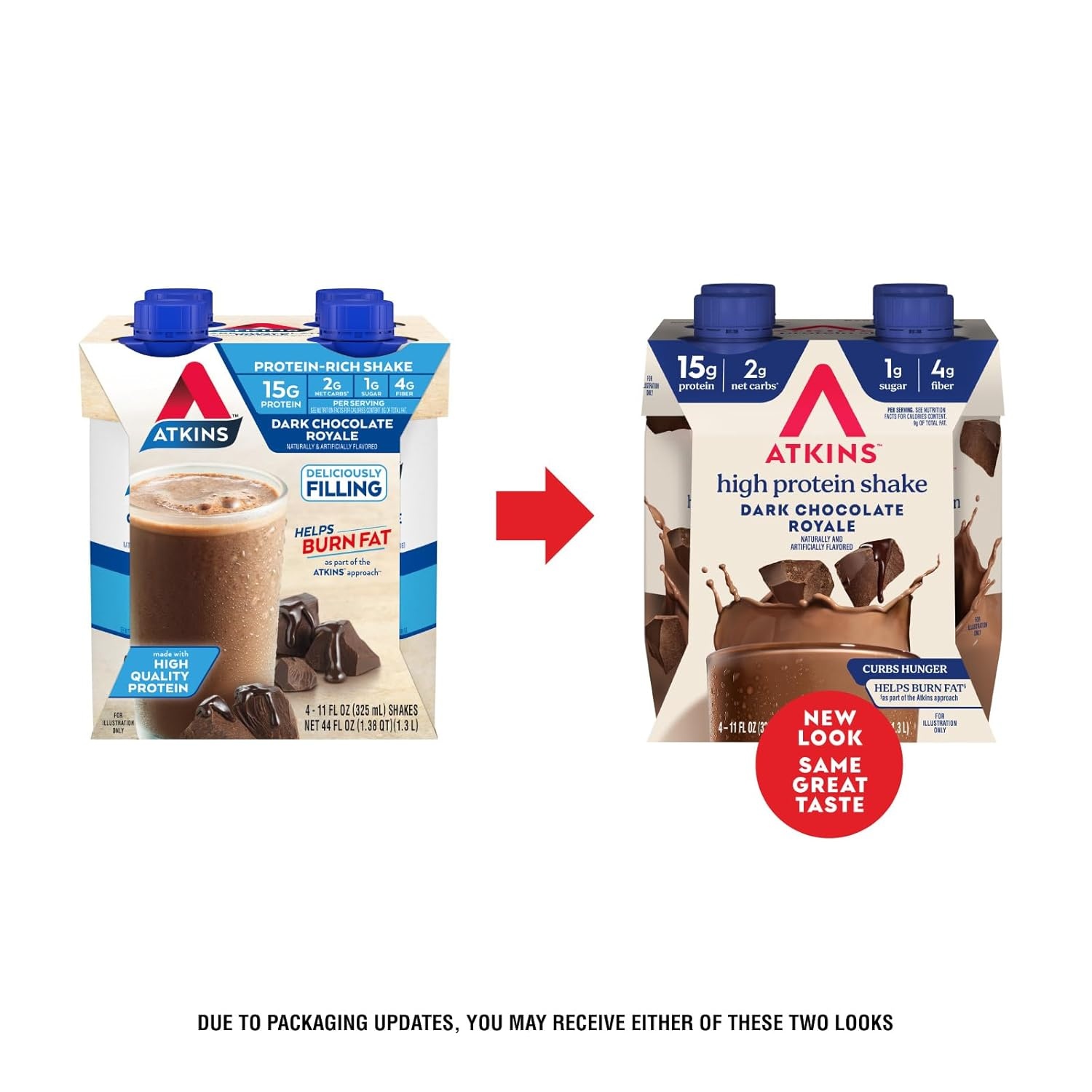 image:imageAtkins Creamy Cinnamon Swirl High Protein Shake 15g Protein Keto Protein Shake 2g Net Carb 1g Sugar Low Sugar and Low Carb Breakfast Protein Shakes 12 CountDark Chocolate