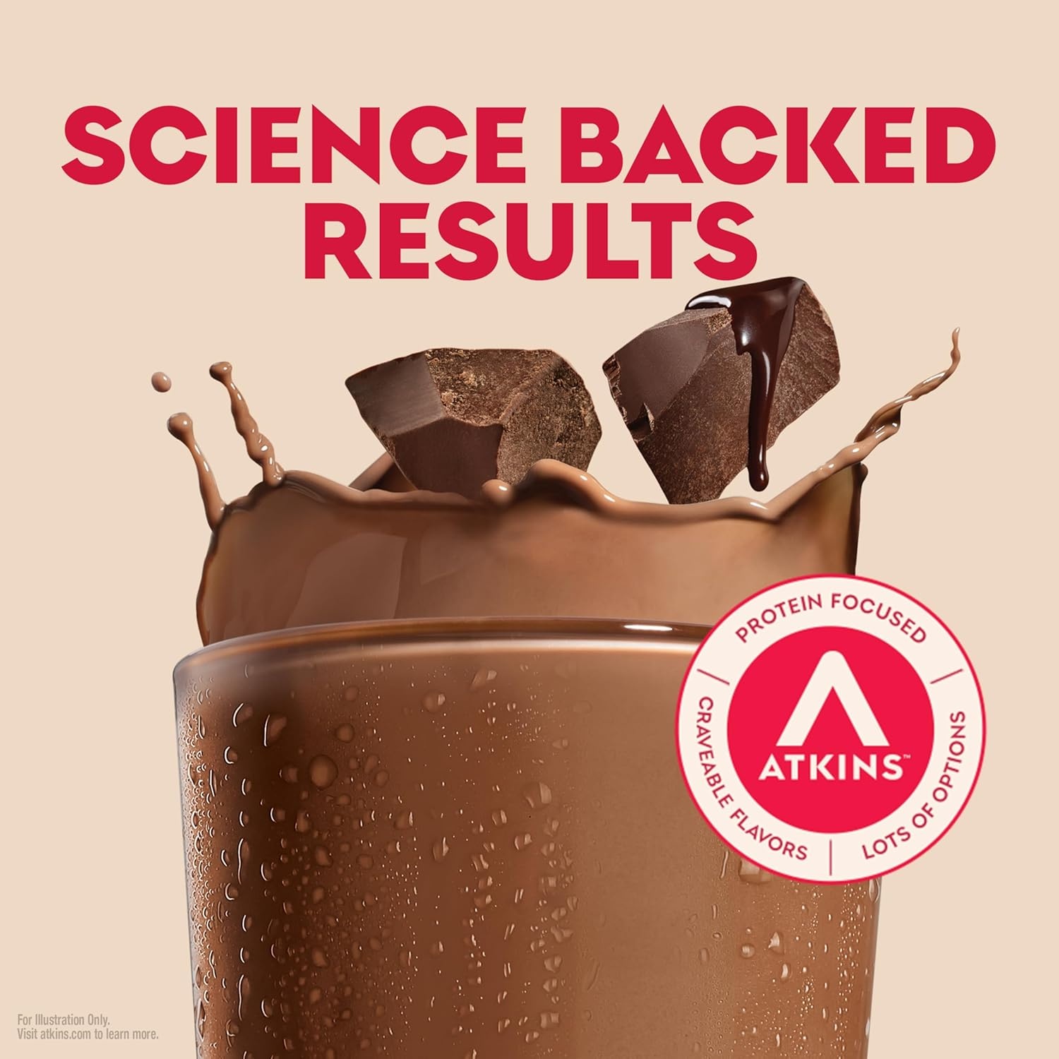image:imageAtkins Creamy Cinnamon Swirl High Protein Shake 15g Protein Keto Protein Shake 2g Net Carb 1g Sugar Low Sugar and Low Carb Breakfast Protein Shakes 12 CountDark Chocolate