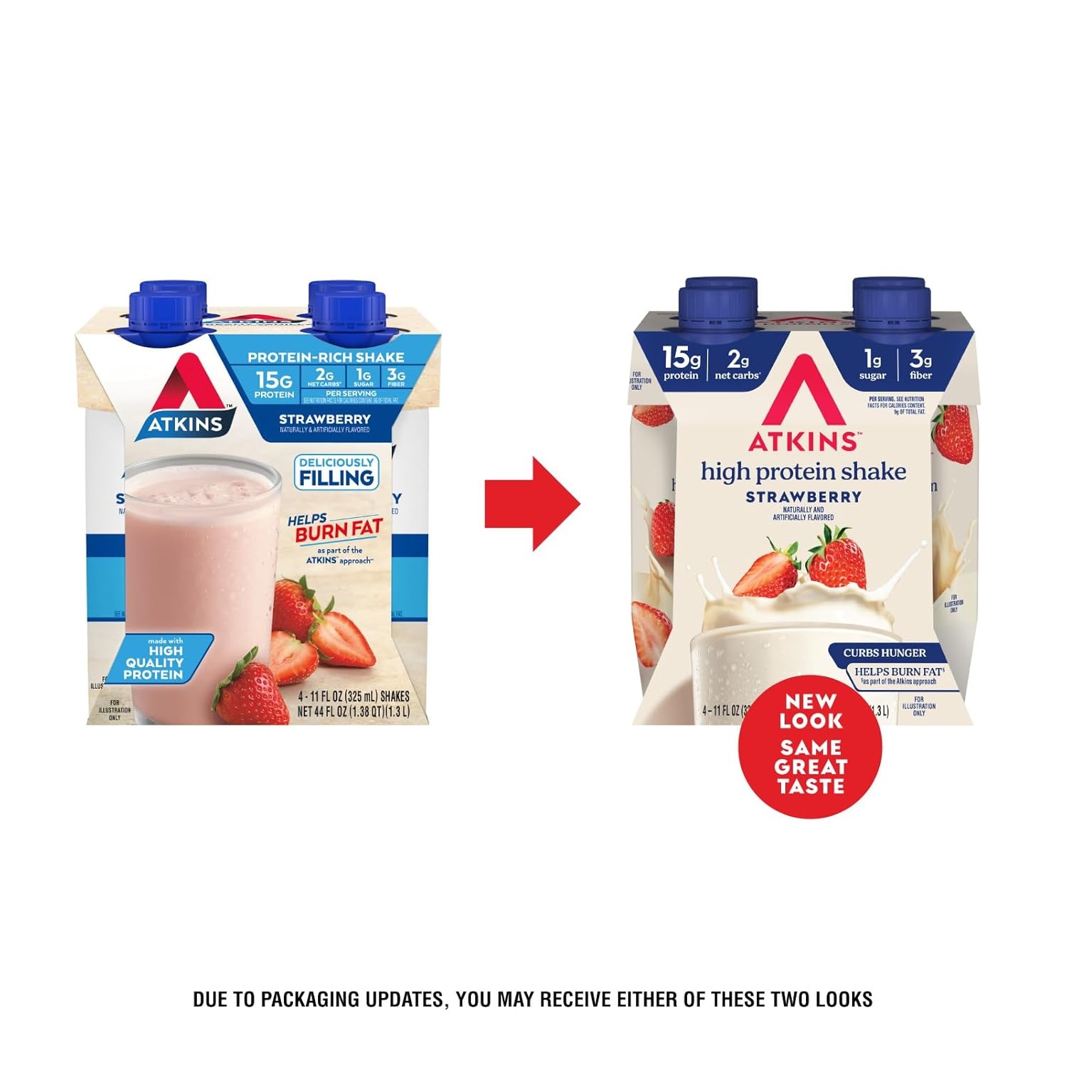 image:imageAtkins Creamy Cinnamon Swirl High Protein Shake 15g Protein Keto Protein Shake 2g Net Carb 1g Sugar Low Sugar and Low Carb Breakfast Protein Shakes 12 CountStrawberry