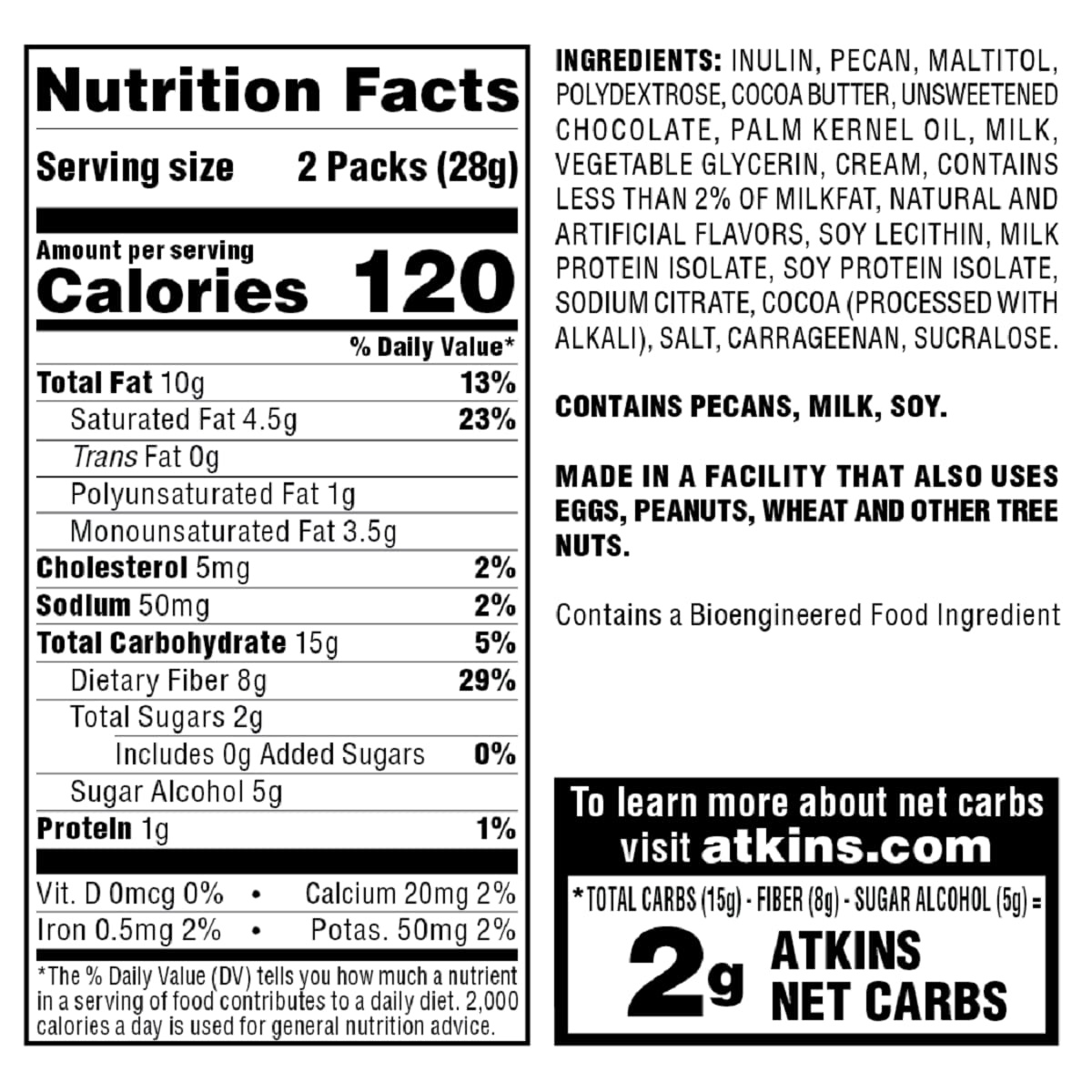 image:imageAtkins Endulge Chocolate Peanut Candies Dessert Favorite 0g Sugar 20 CountPecan Caramel Clusters