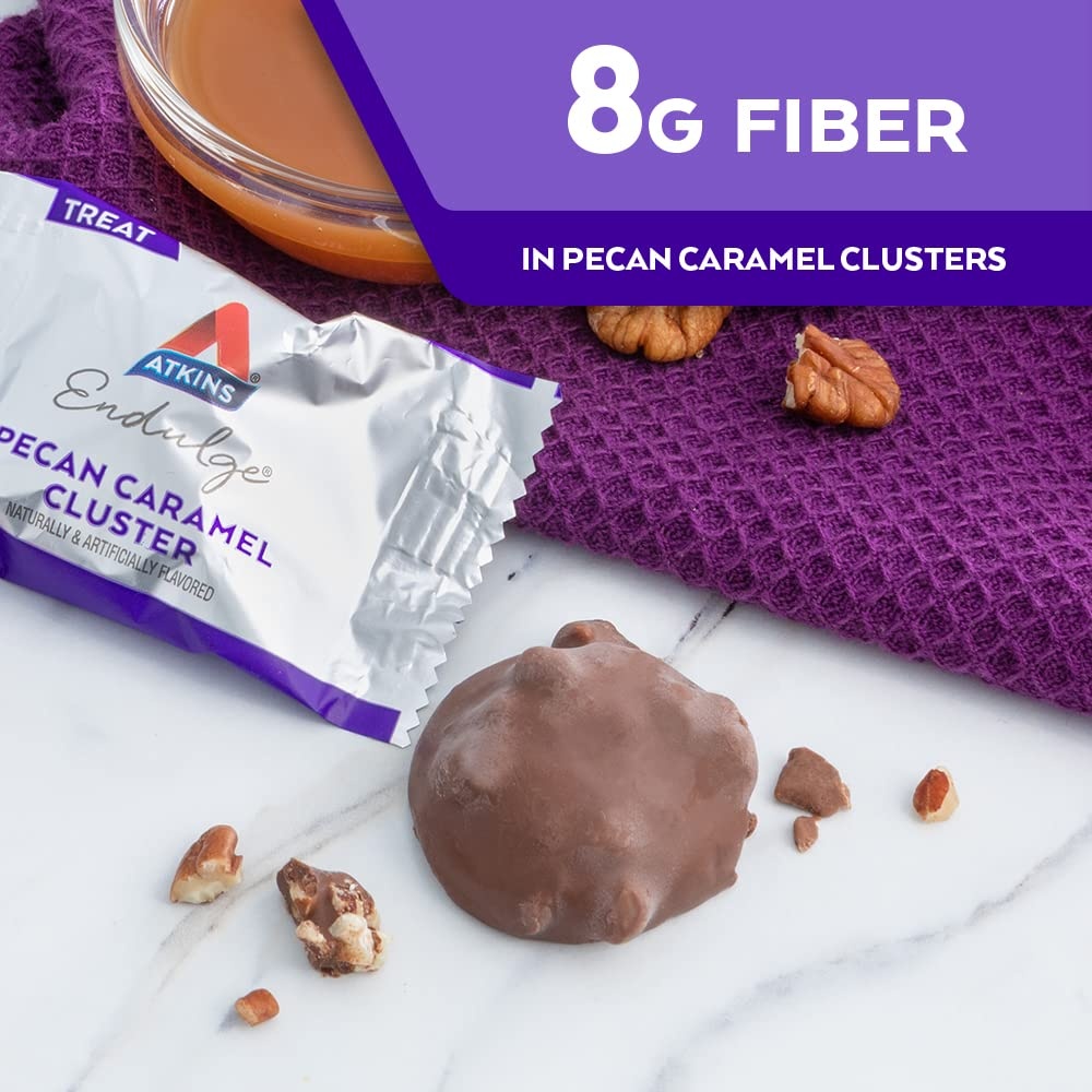 image:imageAtkins Endulge Chocolate Peanut Candies Dessert Favorite 0g Sugar 20 CountPecan Caramel Clusters