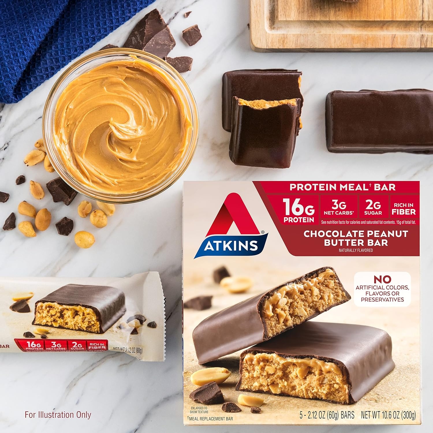 image:imageAtkins Endulge Milk Chocolate Caramel Squares Dessert Favorite Good Source of Fiber 1g Sugar 90 CountChocolate Peanut Butter