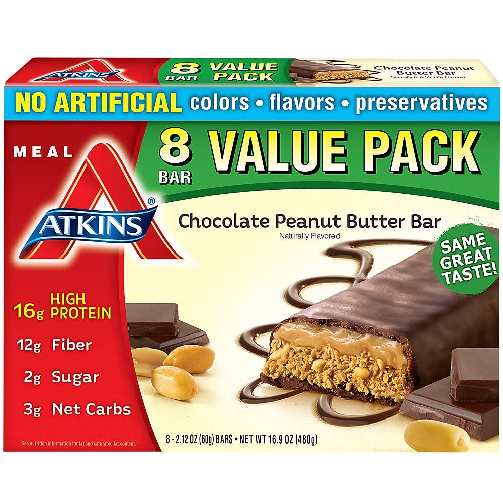 image:imageAtkins Endulge Milk Chocolate Caramel Squares Dessert Favorite Good Source of Fiber 1g Sugar 90 CountChocolate Peanut Butter