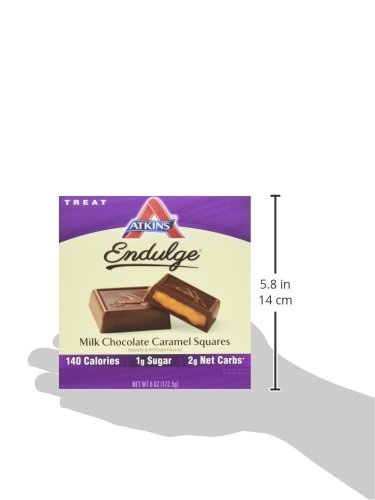 image:imageAtkins Endulge Milk Chocolate Caramel Squares Dessert Favorite Good Source of Fiber 1g Sugar 90 CountMilk Chocolate Caramel Squares