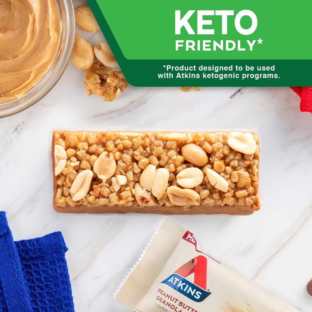 image:imageAtkins Endulge Milk Chocolate Caramel Squares Dessert Favorite Good Source of Fiber 1g Sugar 90 CountPeanut Butter Granola
