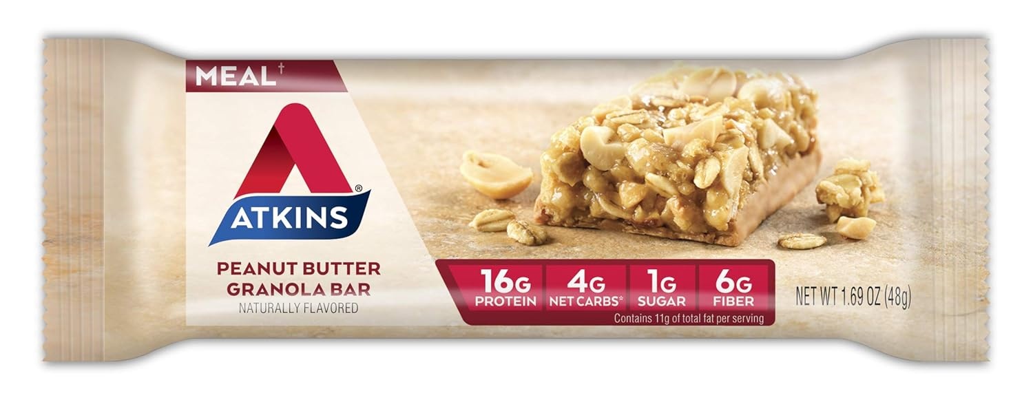 image:imageAtkins Endulge Milk Chocolate Caramel Squares Dessert Favorite Good Source of Fiber 1g Sugar 90 CountPeanut Butter Granola