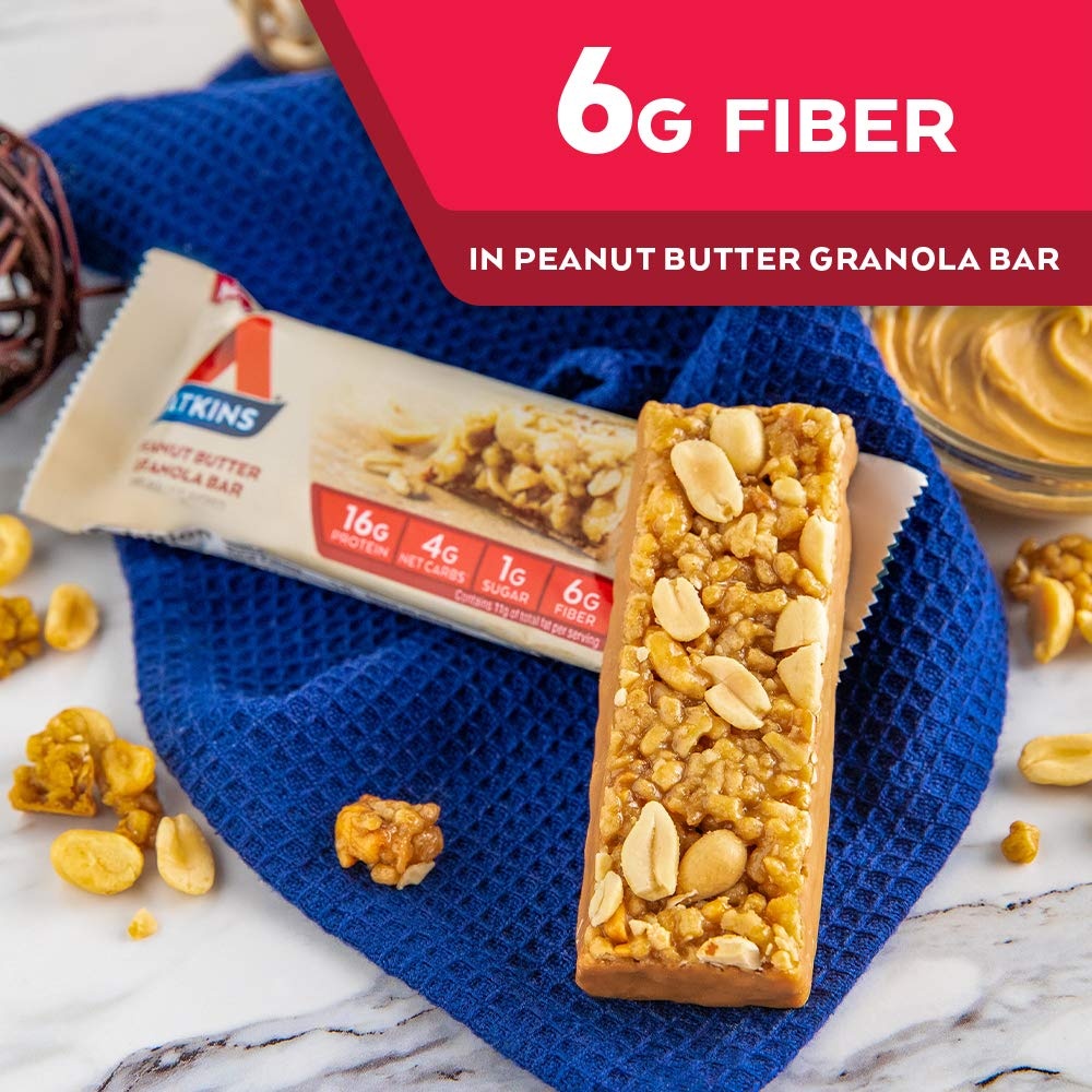 image:imageAtkins Endulge Milk Chocolate Caramel Squares Dessert Favorite Good Source of Fiber 1g Sugar 90 CountPeanut Butter Granola