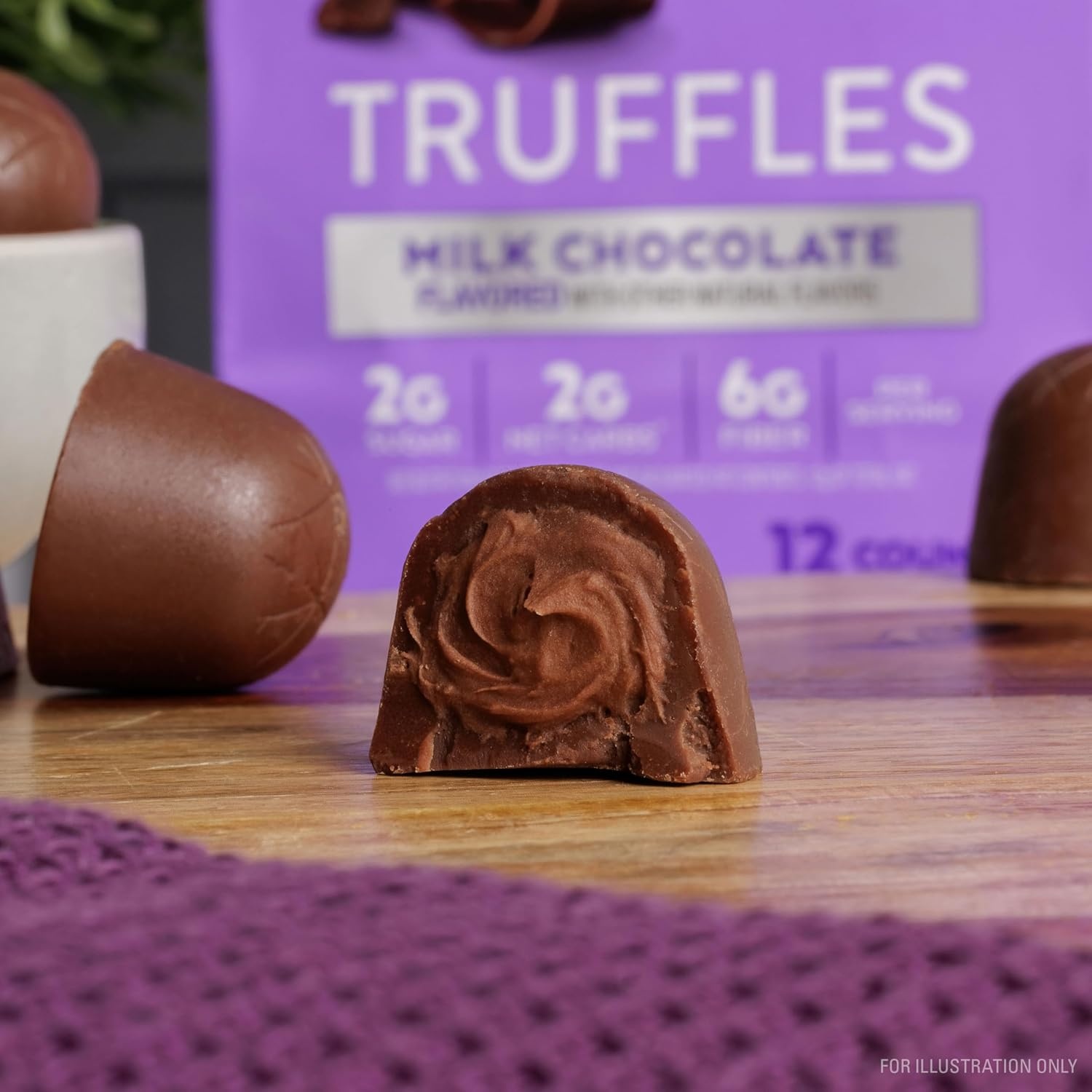 image:imageAtkins Endulge Milk Chocolate Truffles Low Sugar Low Carb Keto Friendly 6 pack 12 Truffles each PackMilk Chocolate