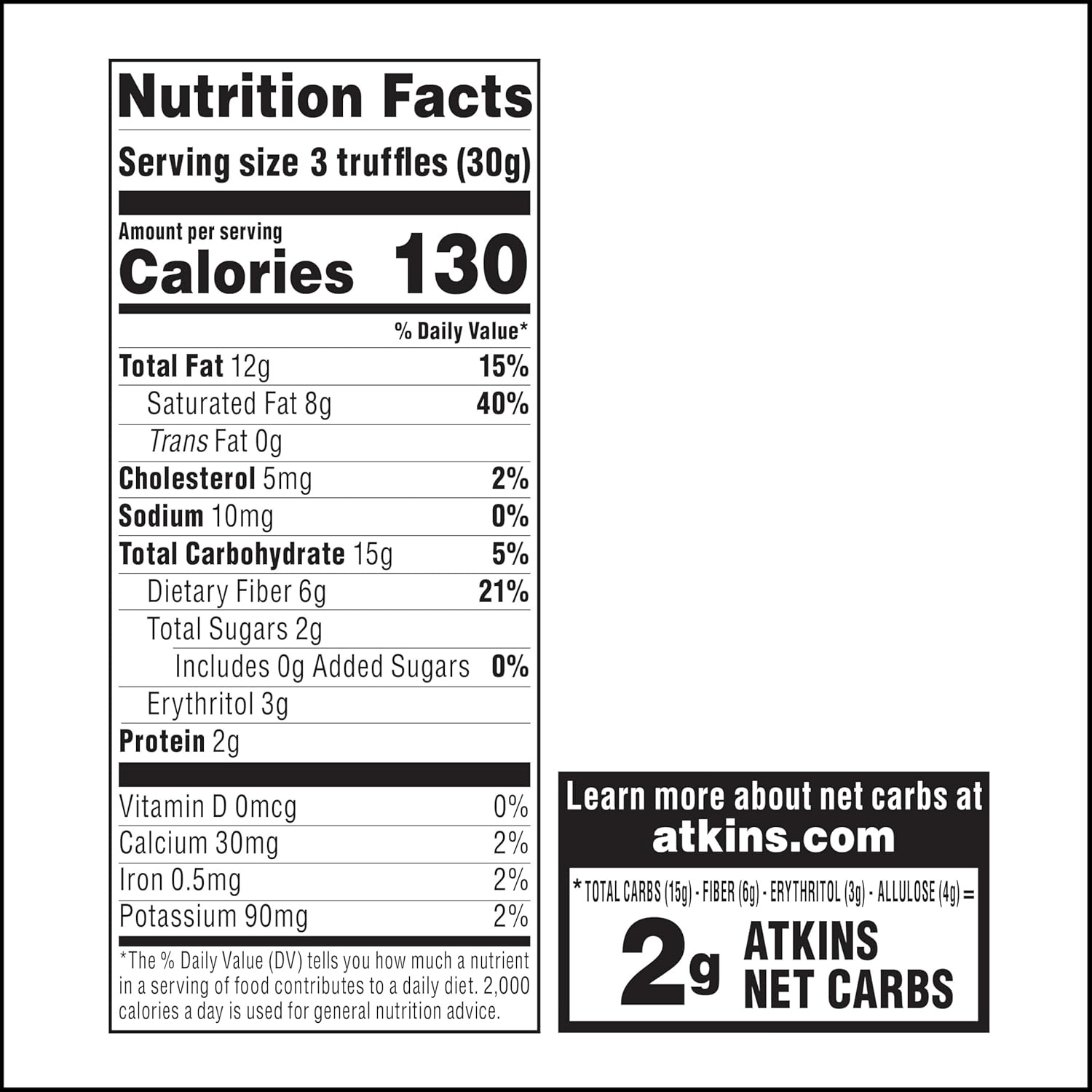 image:imageAtkins Endulge Milk Chocolate Truffles Low Sugar Low Carb Keto Friendly 6 pack 12 Truffles each PackMilk Chocolate