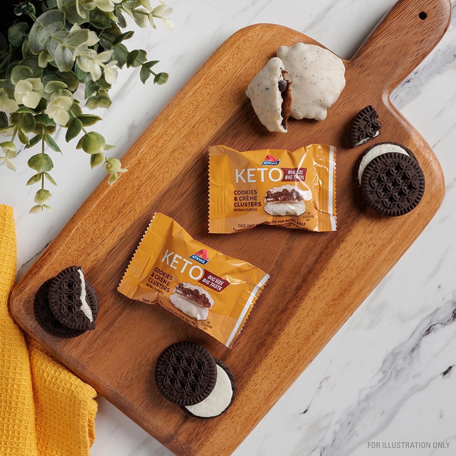 image:imageAtkins Keto Cookies amp Crme Clusters Gluten Free High Fiber Low Carb Keto Friendly 8 CountCookies Crme Clusters