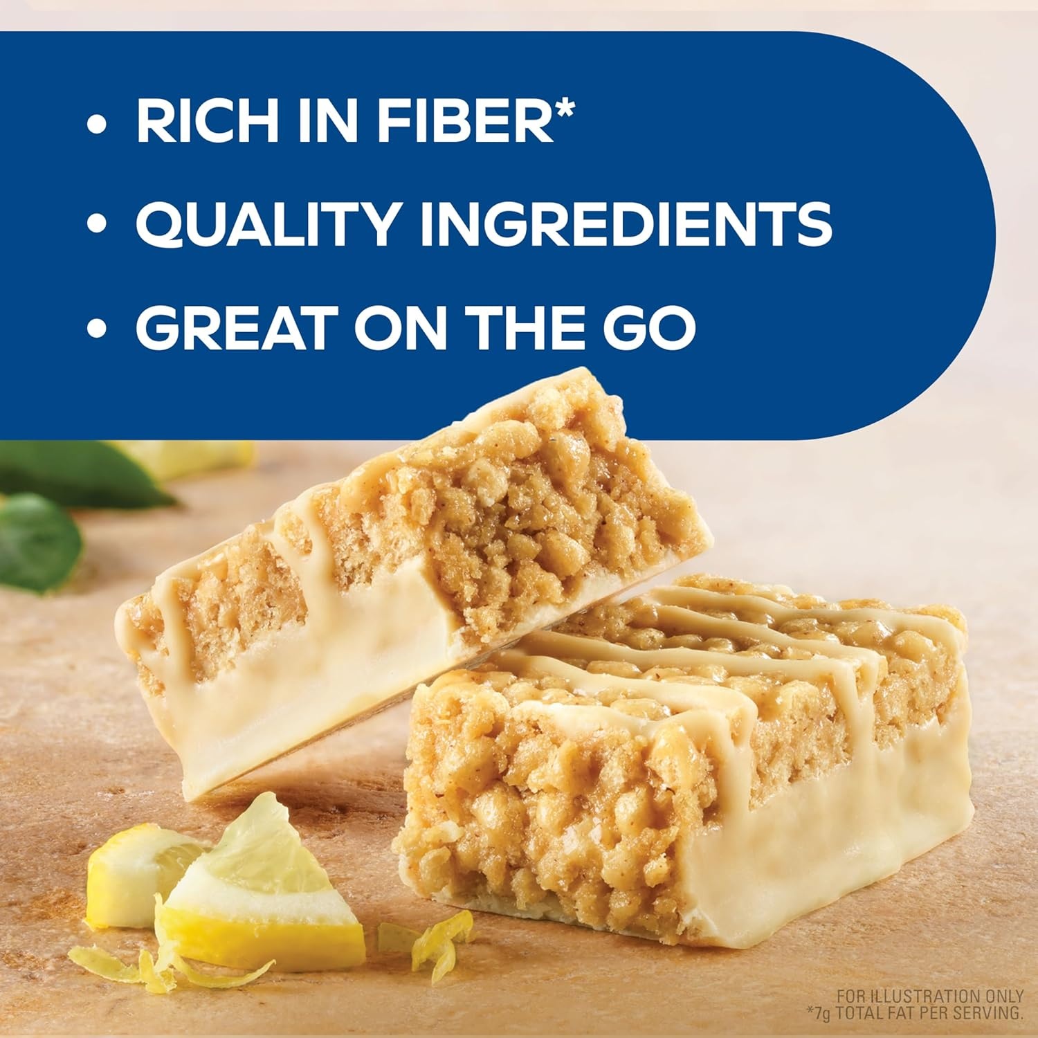 image:imageAtkins Lemon Flavored Snack Bar High Protein Bar Low Sugar and Low Carb Keto Friendly Snack Gluten Free High in Fiber Made with Real Almond Butter 16 CountLemon Bar