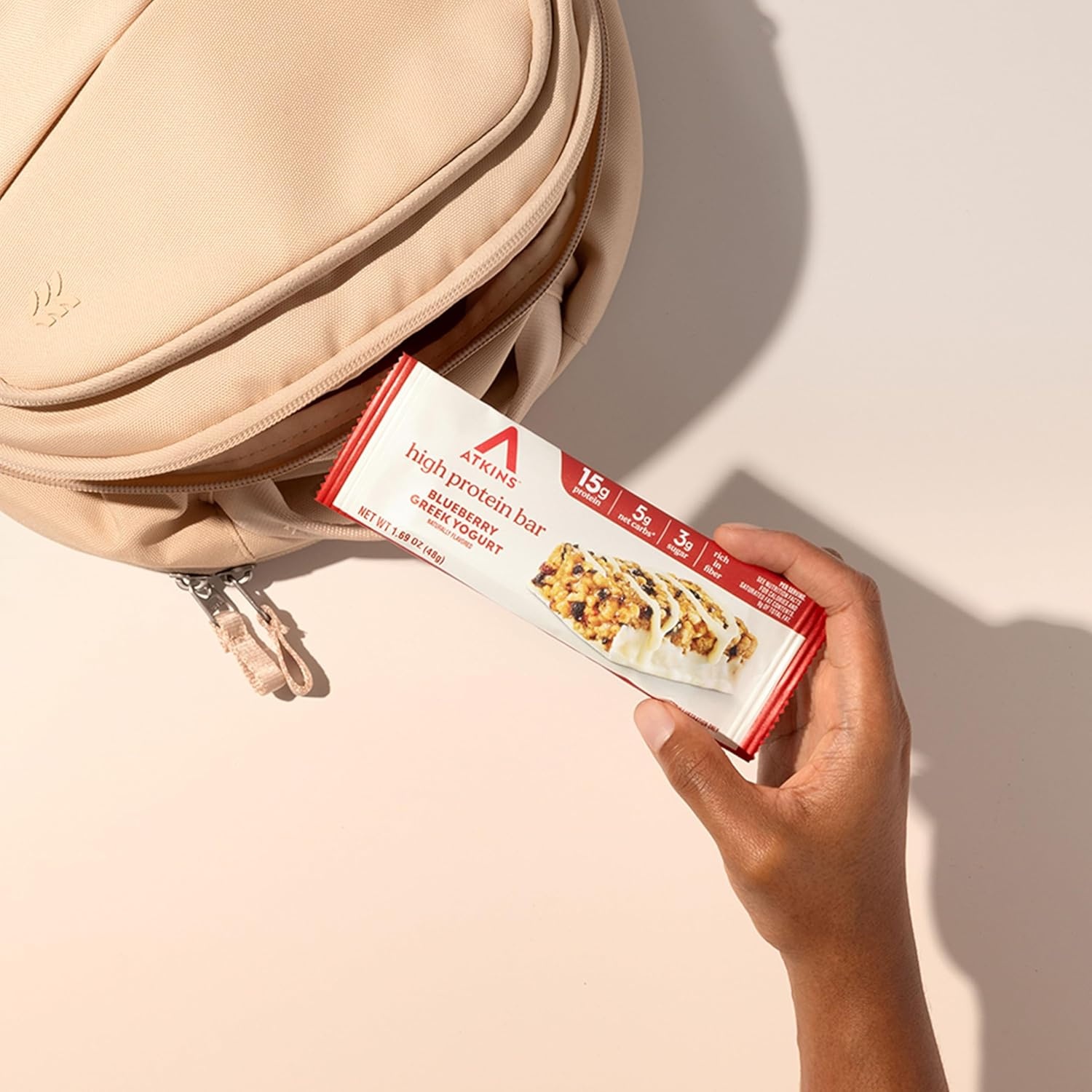 image:imageAtkins Strawberry Shortcake Flavor High Protein Bar 15g Protein 1g Sugar 3g Net Carb High Fiber Snacks Keto Friendly Protein Bars 4 Count Pack of 6Blueberry Greek Yogurt