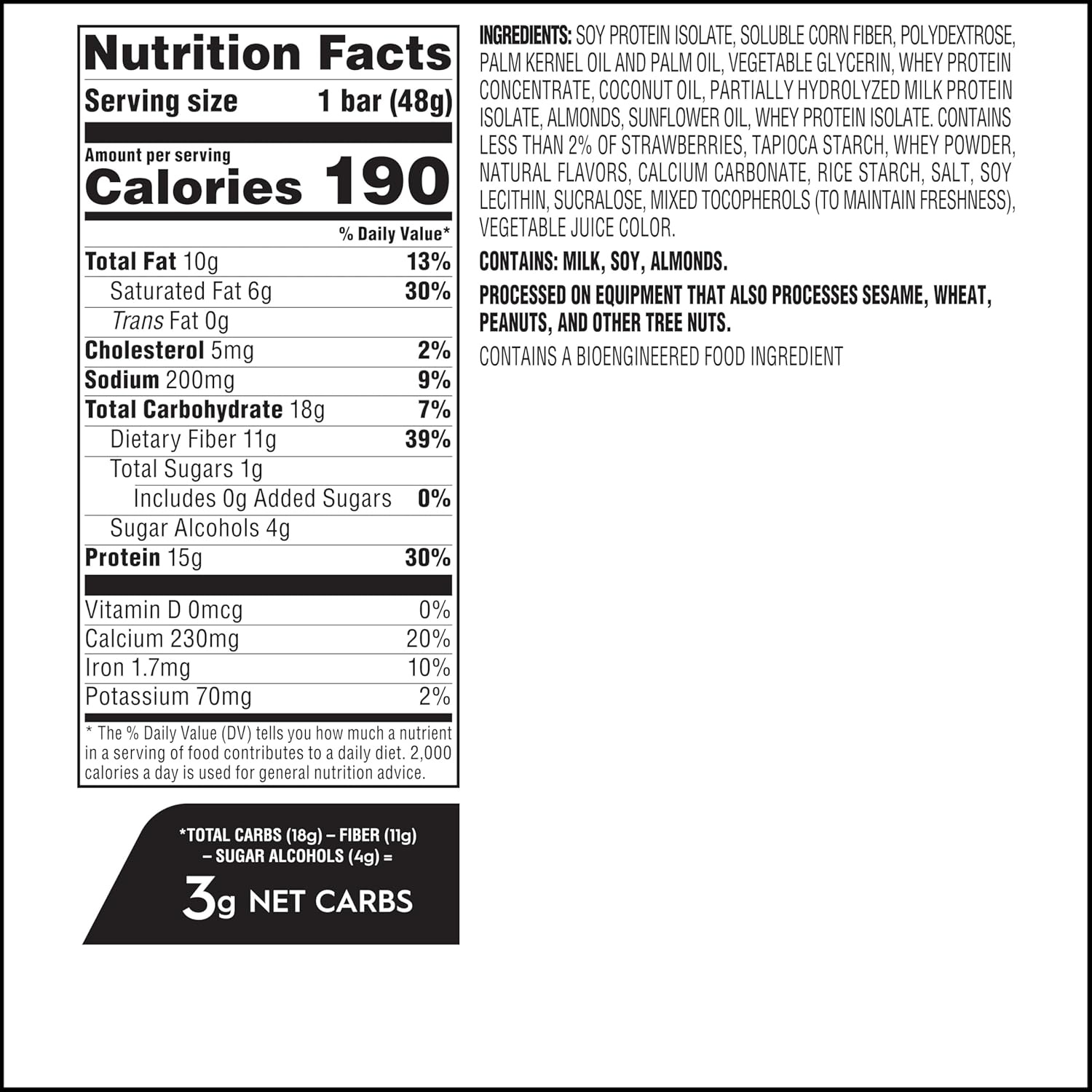 image:imageAtkins Strawberry Shortcake Flavor High Protein Bar 15g Protein 1g Sugar 3g Net Carb High Fiber Snacks Keto Friendly Protein Bars 4 Count Pack of 6Strawberry Shortcake
