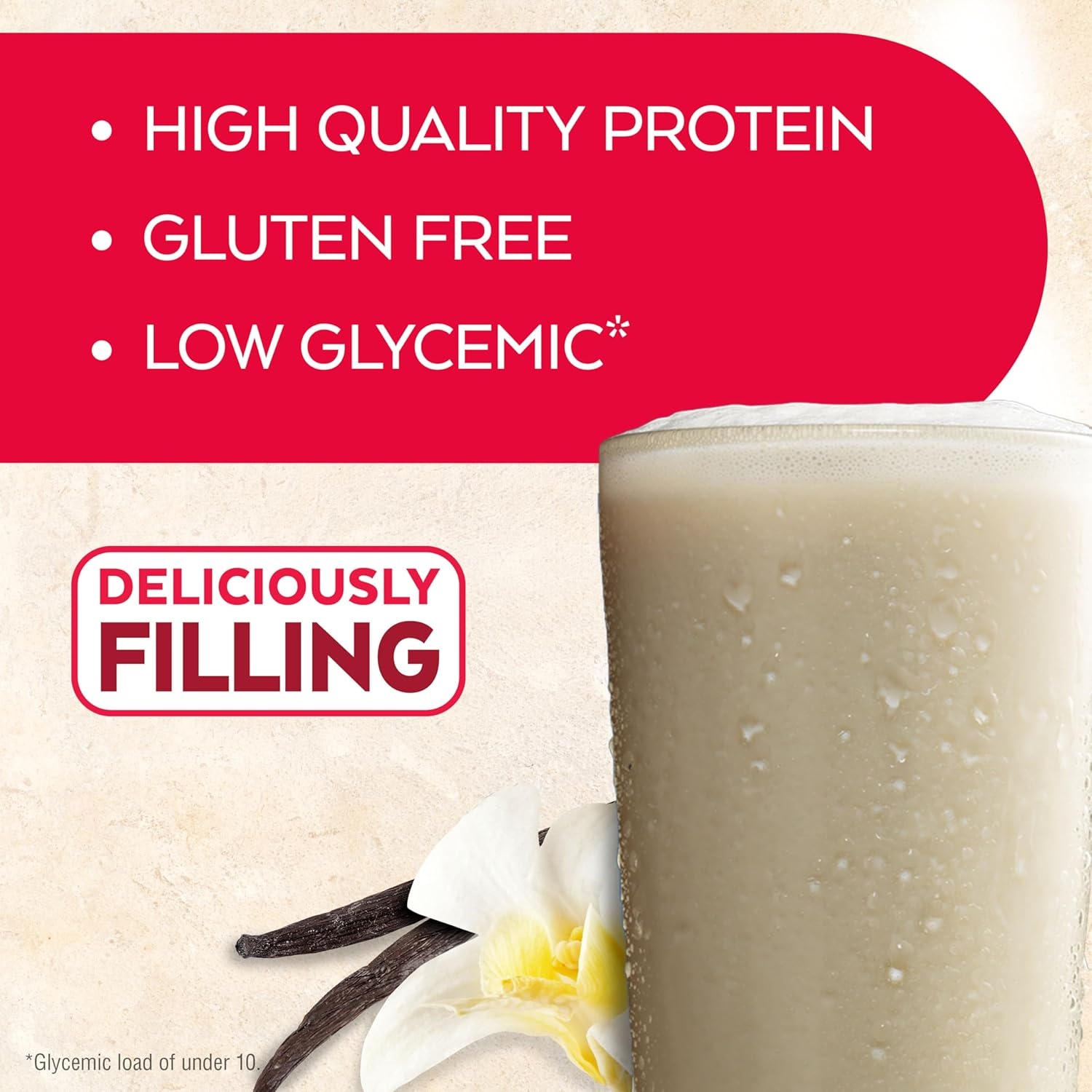 image:imageAtkins Vanilla Cream Meal Size Protein Shake 23g Protein Low Glycemic 3g Carb 1g Sugar Keto Friendly169 Fl Oz Pack of 12