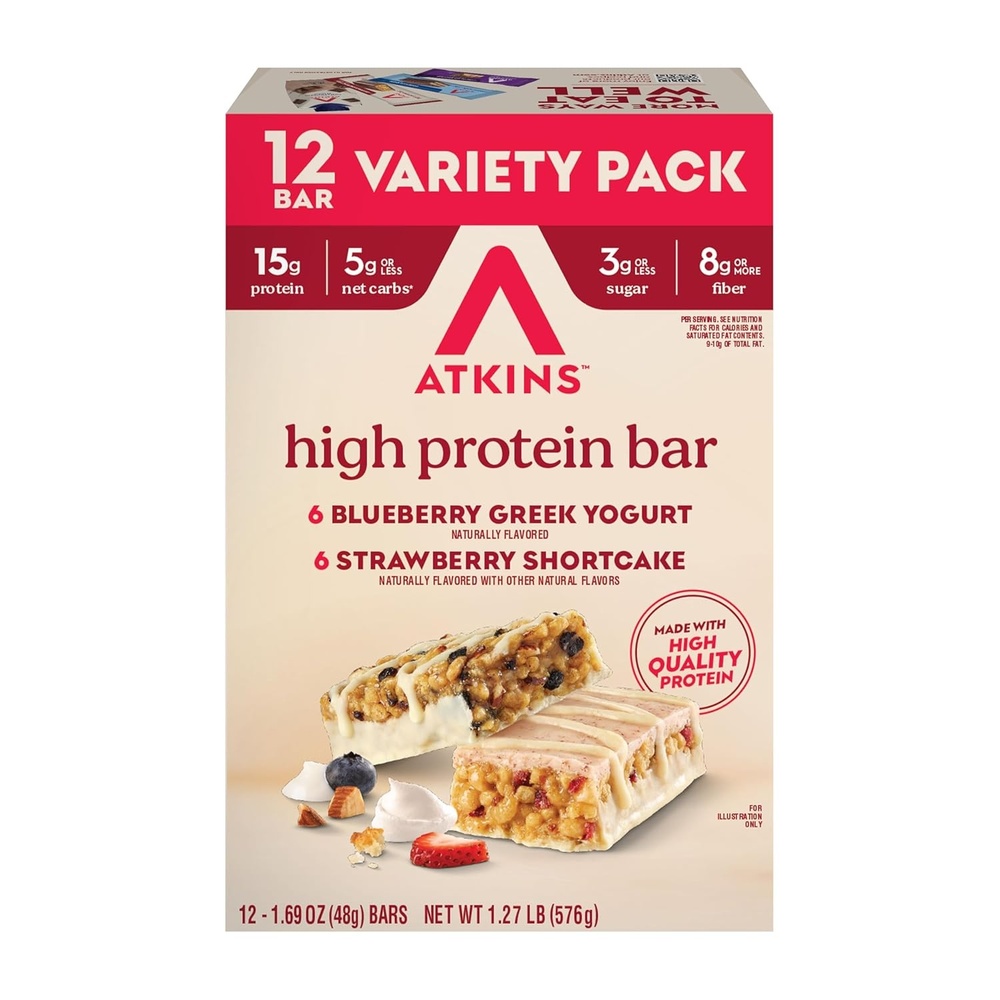 image:imageAtkins Chocolate Chip Granola Protein Bar High Fiber Low Sugar 17g Protein 3g Net Carb High Protein Bars Keto Friendly 12 CountSnack Food Bar
