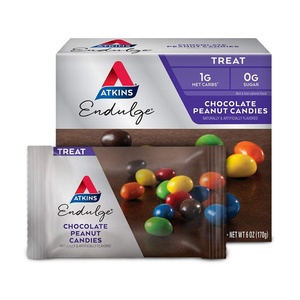 Atkins Endulge Chocolate Peanut Candies, Dessert Favorite, 0g Sugar, 20 Count(Chocolate Peanut Candies)