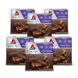 Atkins Endulge Milk Chocolate Caramel Squares, Dessert Favorite, Good Source of Fiber, 1g Sugar, 90 Count(Milk Chocolate Caramel Squares)