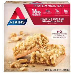 Atkins Endulge Milk Chocolate Caramel Squares, Dessert Favorite, Good Source of Fiber, 1g Sugar, 90 Count(Peanut Butter Granola)
